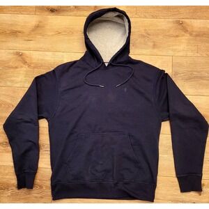 Champion Navy Blue Hoodie Mens Size M Pullover Sweatshirt Fleece Kangaroo Pocket